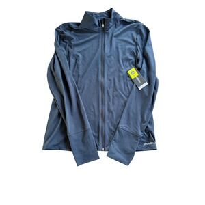 Eddie Bauer Women Black Cycle Jacket Full Zip Recycled Fabric Size‎ M NWT